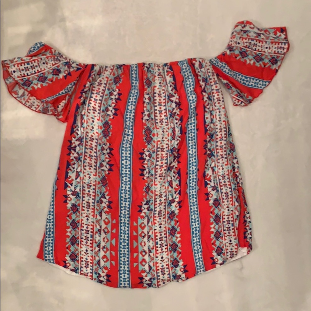 Printed off the Shoulder Dress